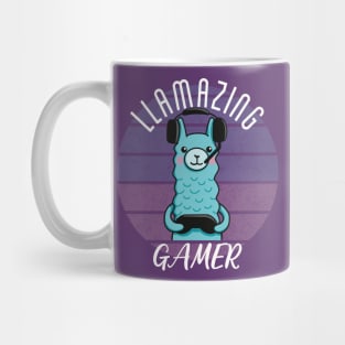 Llamazing Gamer Blue Llama Mug